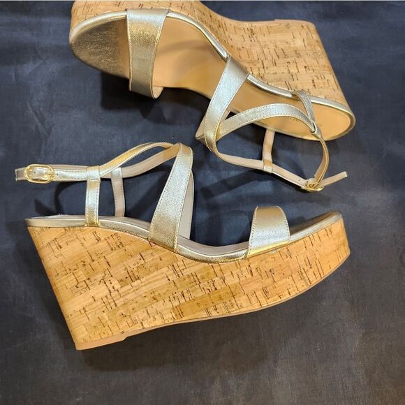 BRAND NEW STUART WEITZMAN WOMEN'S NATURAL AVE 75 WEDGE SANDAL - Picture 15 of 16